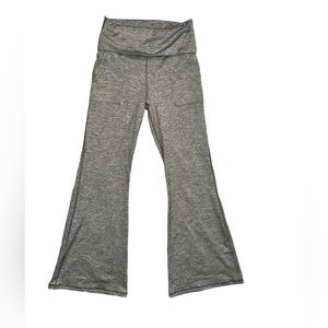 Offline by Aerie Gray High-Rise The Hugger Foldover Flare Pant w/ Pocket…